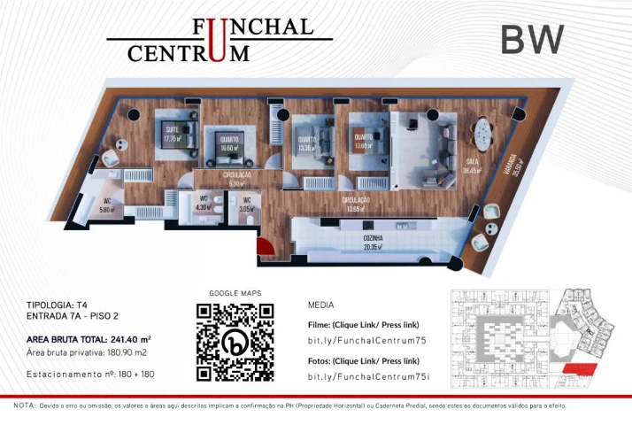 Apartamento T4 para Venda em Funchal (Se) Planta 1