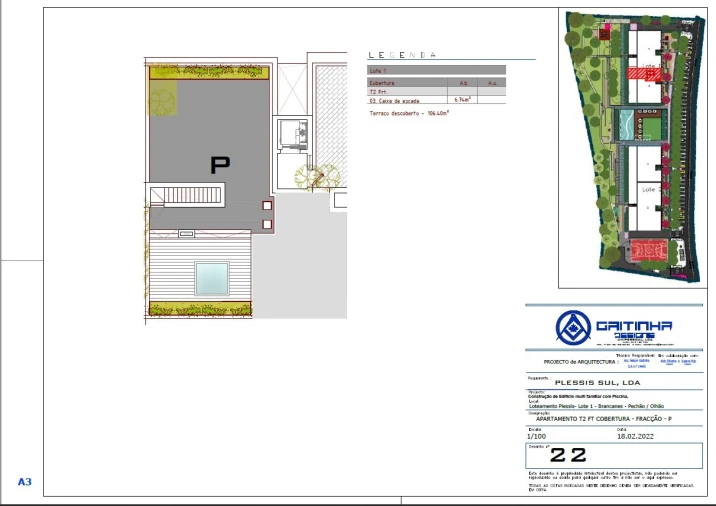 Apartamento T2 para Venda em Pechão Planta 2