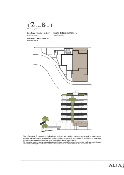 Apartamento T2 para Venda em São Martinho
