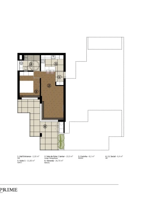 Apartamento T1 para Venda em São Martinho