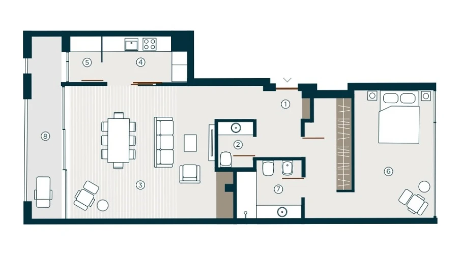 Apartamento T1 para Venda em Santa Marinha e São Pedro da Afurada Planta 1