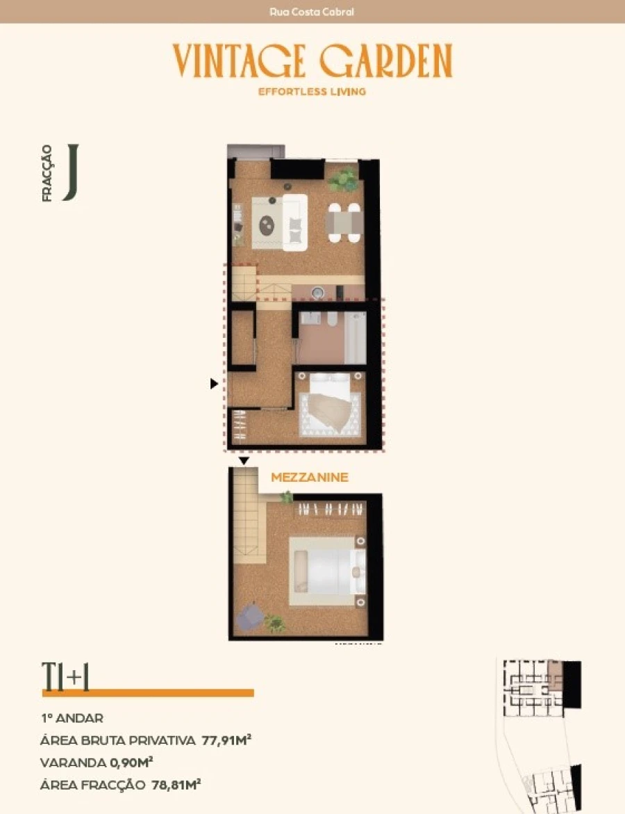 Apartamento T1 para Venda em Paranhos Planta 1
