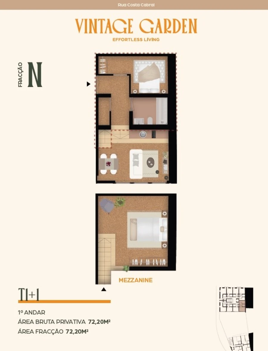 Apartamento T1 para Venda em Paranhos Planta 1