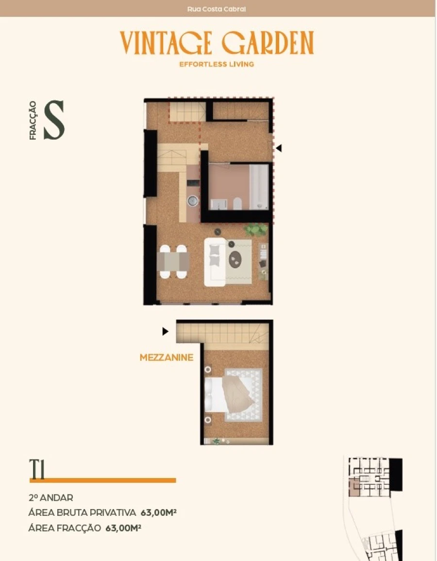 Apartamento T1 para Venda em Paranhos Planta 1