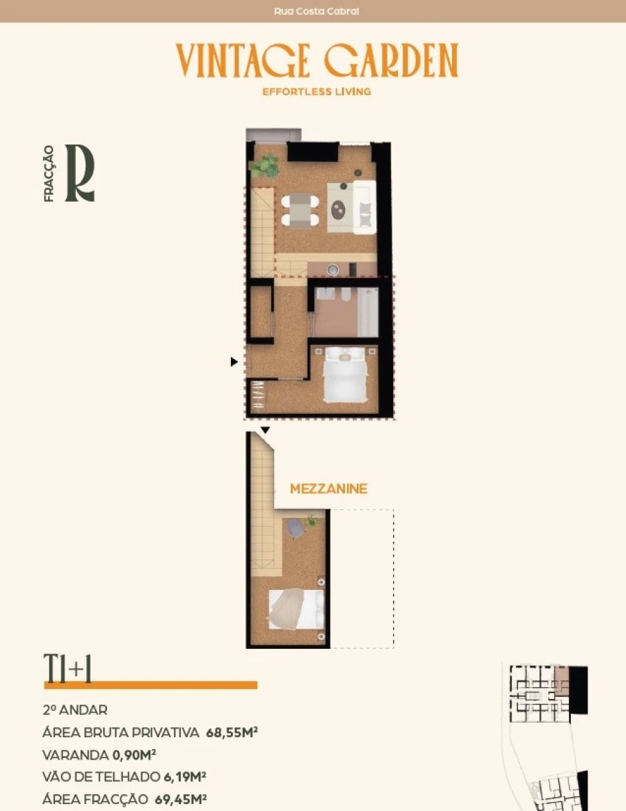 Apartamento T1 para Venda em Paranhos Planta 1