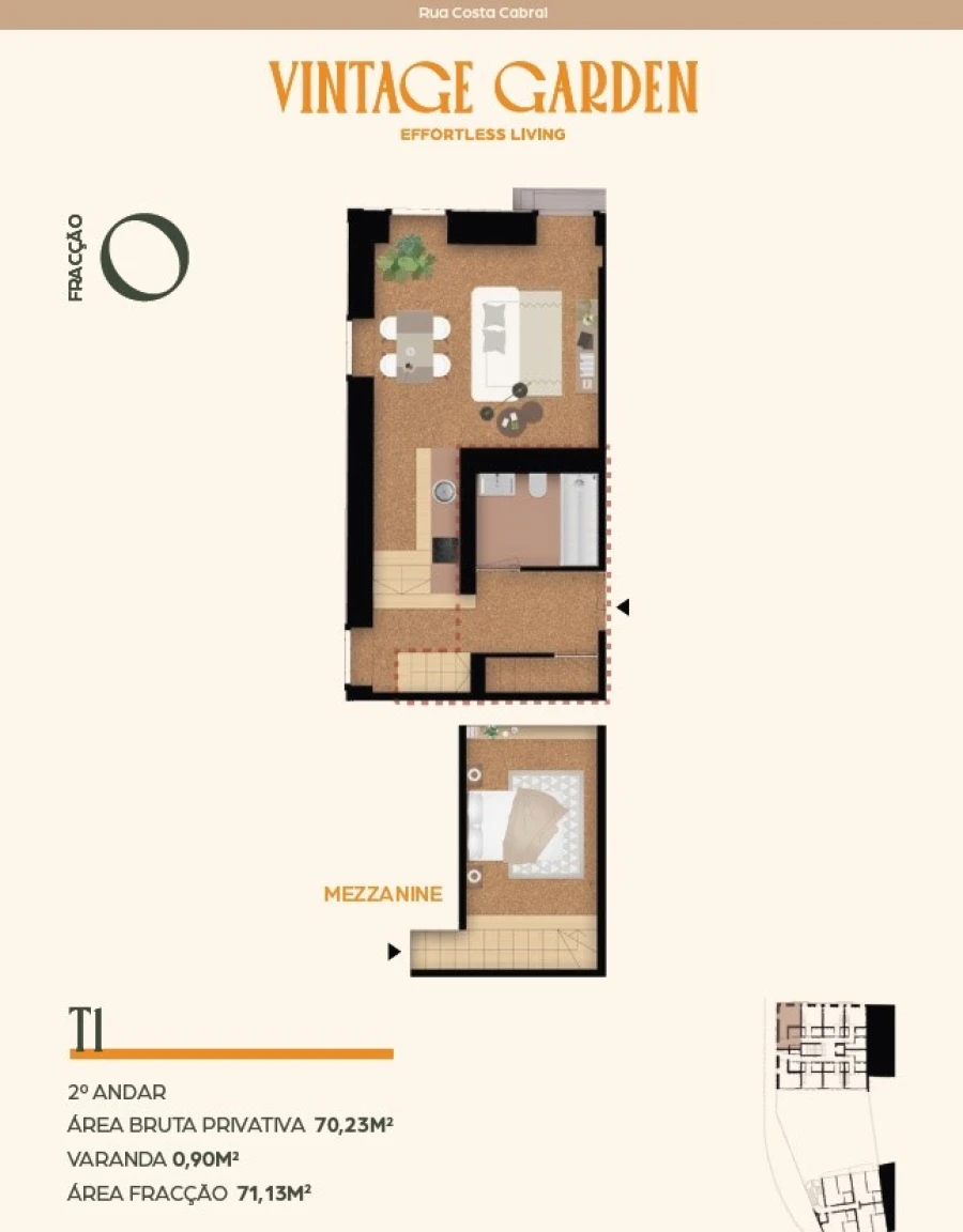 Apartamento T1 para Venda em Paranhos Planta 1