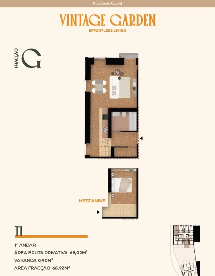 Apartamento T1 para Venda em Paranhos Planta 1