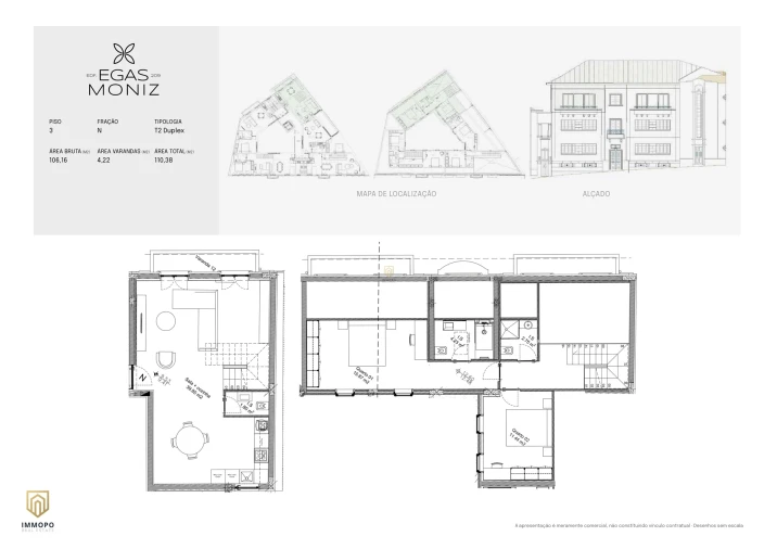 Apartamento T2 para Venda em Cedofeita, Santo Ildefonso, Sé, Miragaia, São Nicolau e Vitória Planta 1