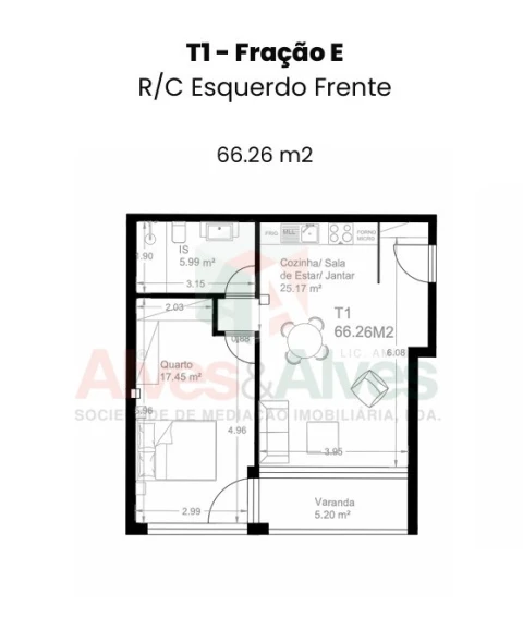 Apartamento T1 para Venda em Custóias, Leça do Balio e Guifões
