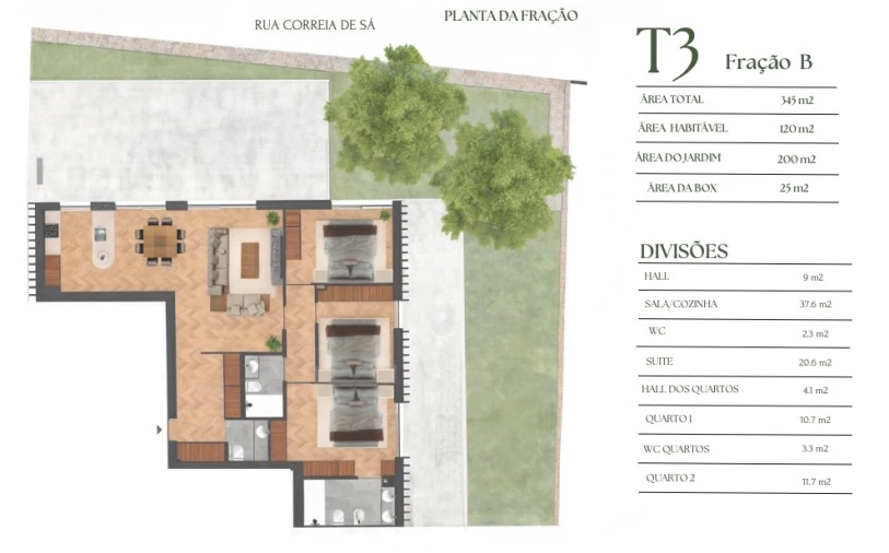 Apartamento T3 para Venda em Lordelo do Ouro e Massarelos Planta 1