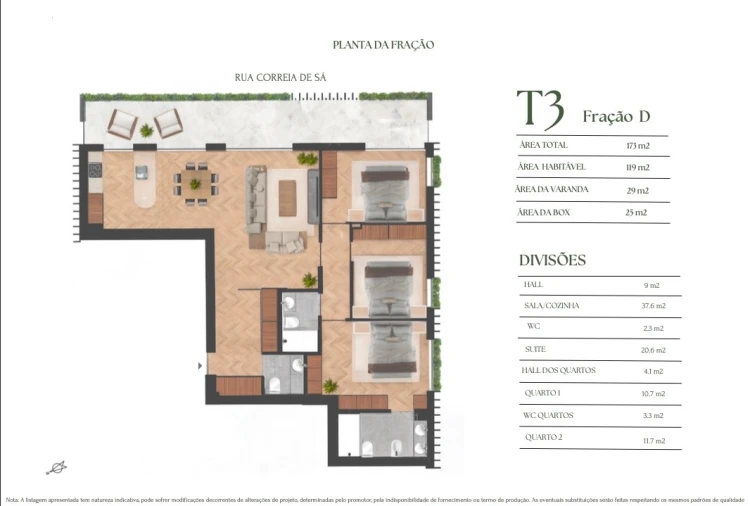 Apartamento T3 para Venda em Lordelo do Ouro e Massarelos Planta 1
