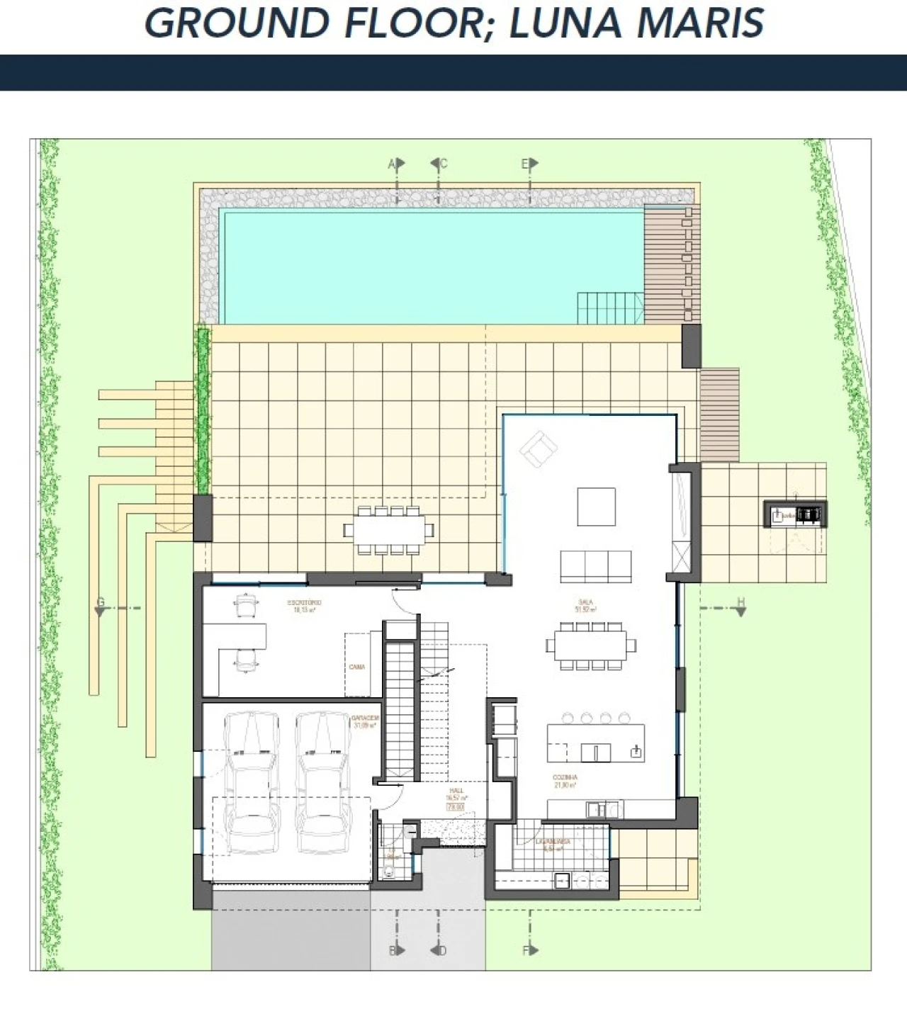 Moradia T3 para Venda em Vau Planta 3