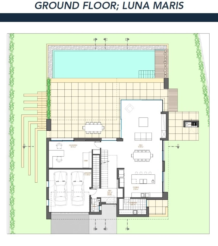 Moradia T3 para Venda em Vau Planta 3