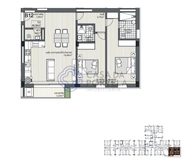 Apartamento T2 para Venda em Paranhos Foto 17