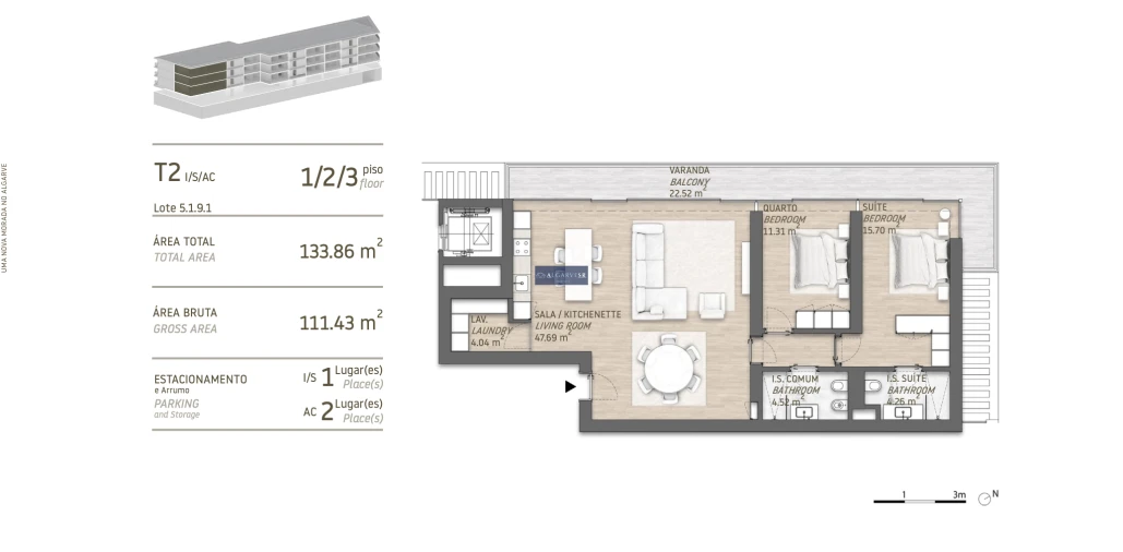 Apartamento T2 para Venda em Quarteira Foto 22
