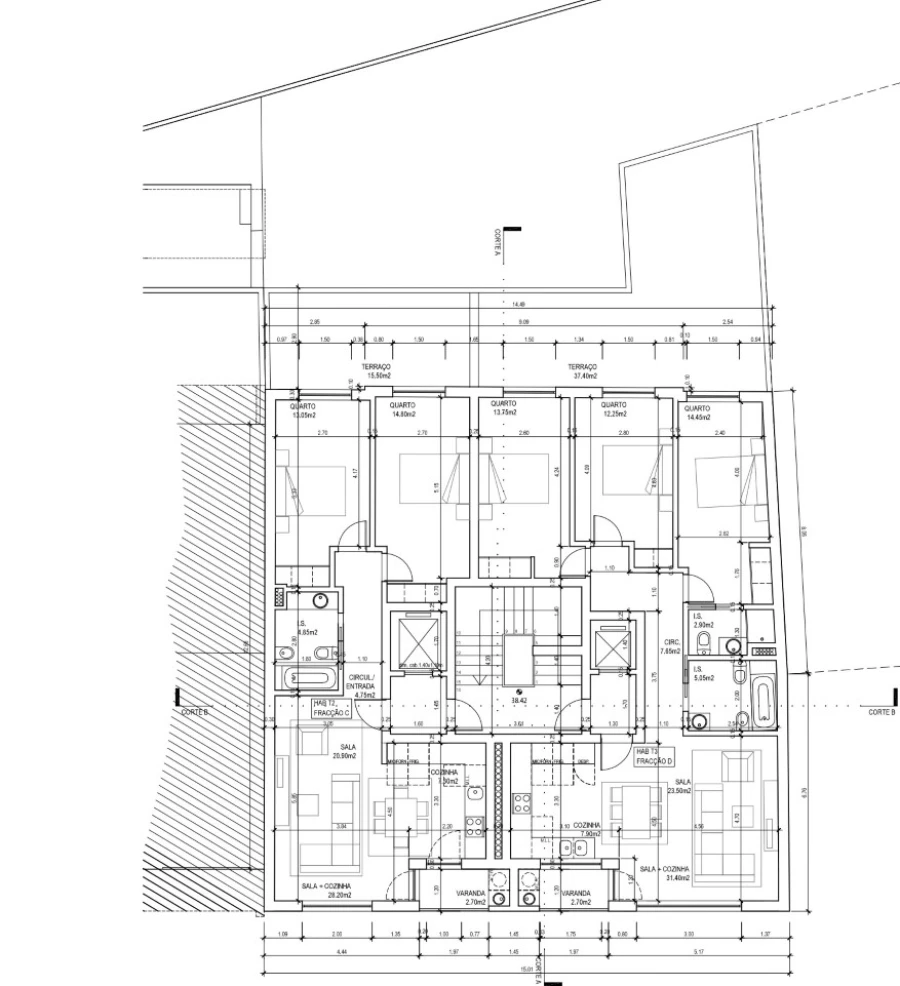 Apartamento T3 para Venda em Corroios Planta 2