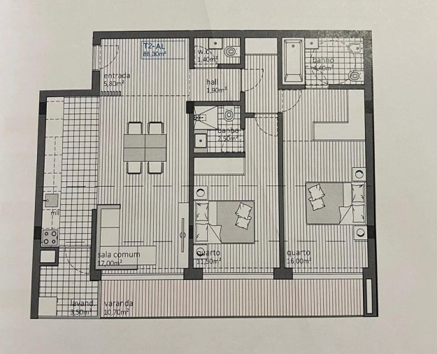 Apartamento T2 para Venda em Baguim do Monte (Rio Tinto) Foto 17