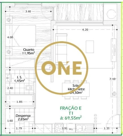 Apartamento T1 para Venda em Vila Nova de Famalicão e Calendário