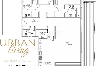 Apartamento T3 para Venda em Carcavelos e Parede