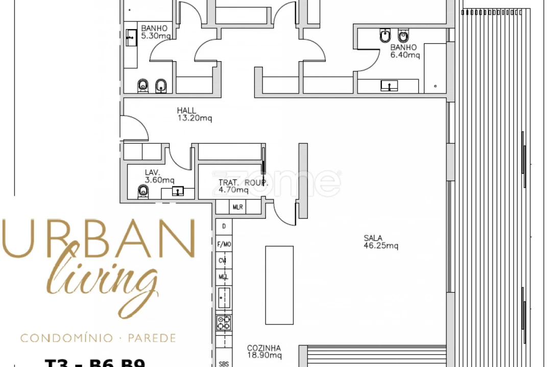 Apartamento T3 para Venda em Carcavelos e Parede Foto 31
