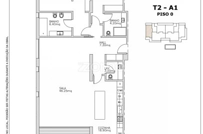 Apartamento T2 para Venda em Carcavelos e Parede