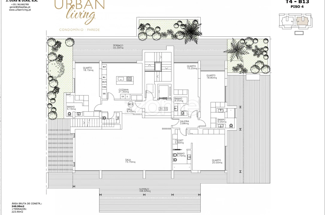 Apartamento T4 para Venda em Carcavelos e Parede Foto 31