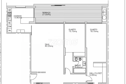Apartamento T2 para Venda em Carcavelos e Parede