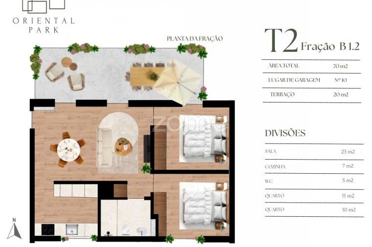 Apartamento T2 para Venda em Campanhã Planta 1