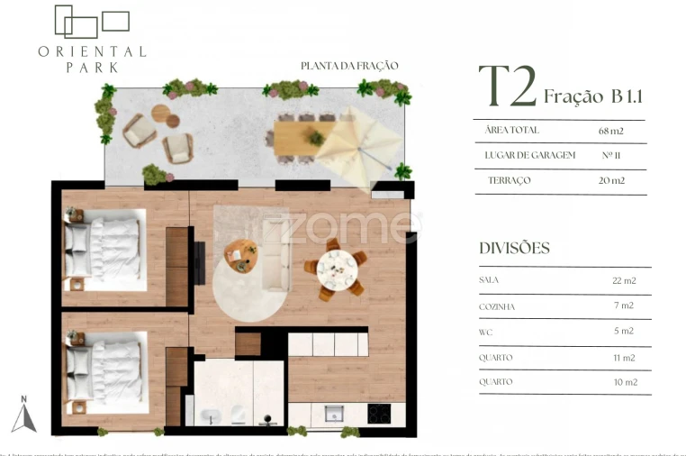 Apartamento T2 para Venda em Campanhã Planta 2