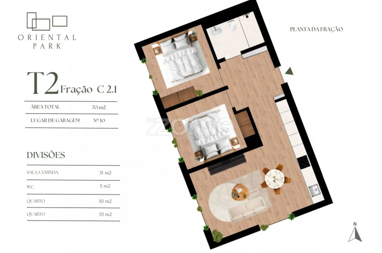 Apartamento T2 para Venda em Campanhã Planta 1