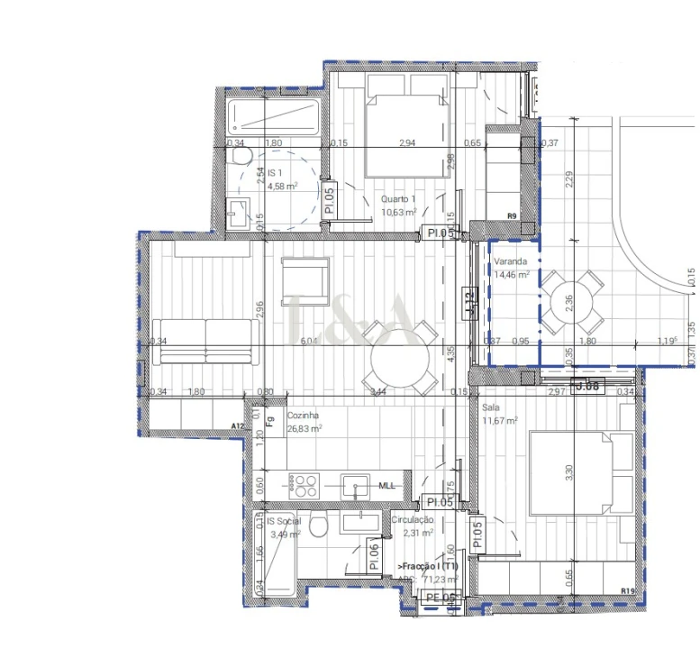 Apartamento T2 para Venda em Conceição e Cabanas de Tavira Foto 12