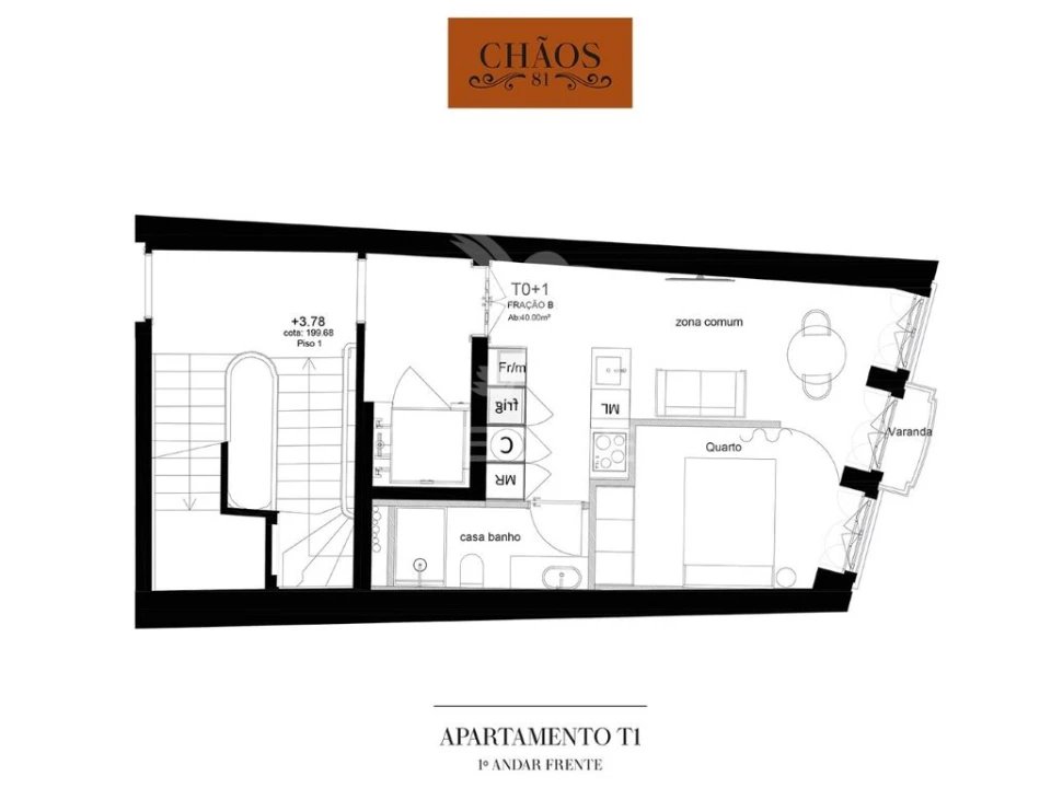 Apartamento T1 para Venda em São Vicente (Braga) Foto 6