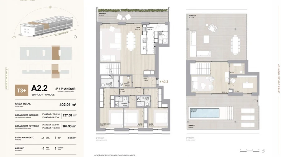 Apartamento T3 para Venda em Aldoar, Foz do Douro e Nevogilde Planta 1