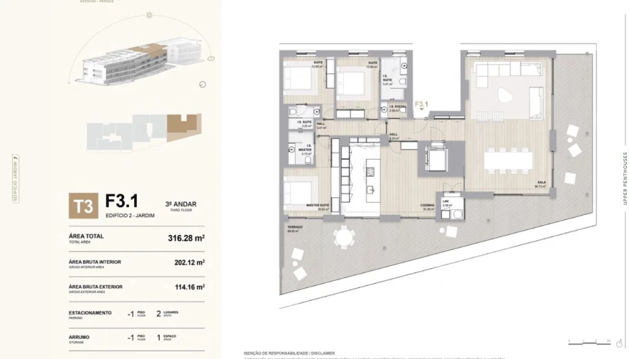 Apartamento T3 para Venda em Aldoar, Foz do Douro e Nevogilde Planta 1