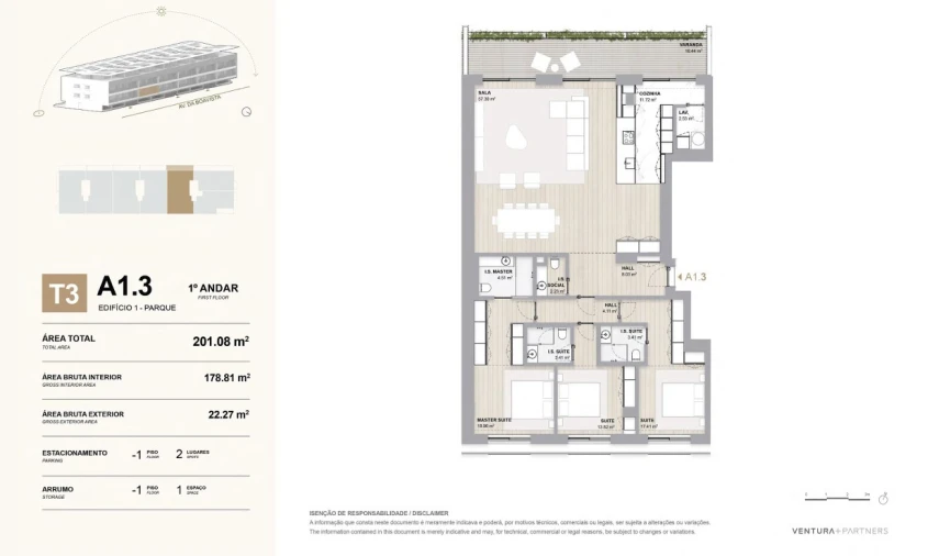 Apartamento T3 para Venda em Ramalde Planta 1