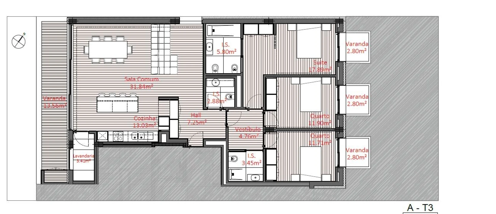 Apartamento T3 para Venda em Fermentões Foto 15
