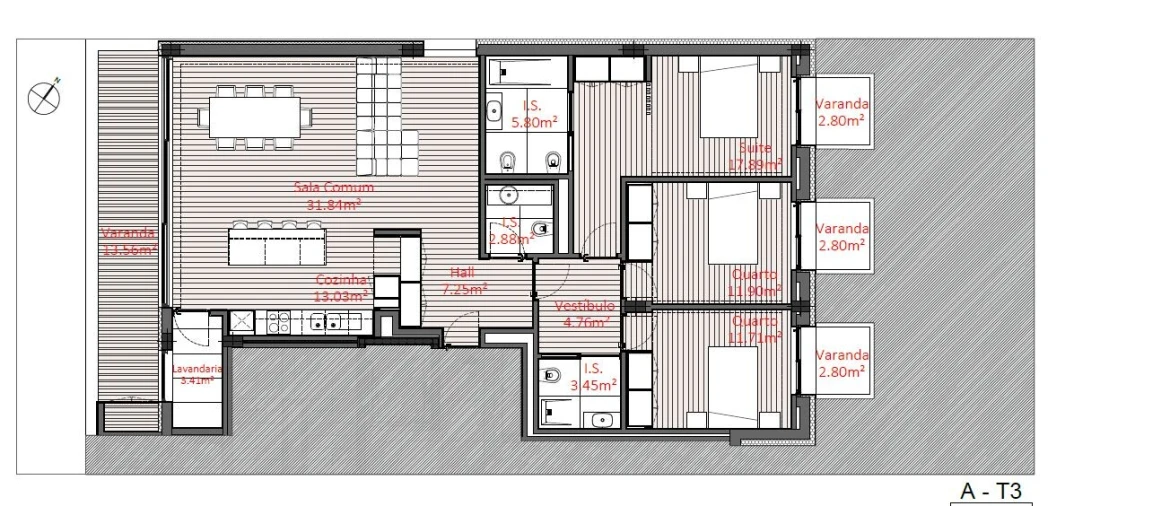 Apartamento T3 para Venda em Fermentões Foto 15