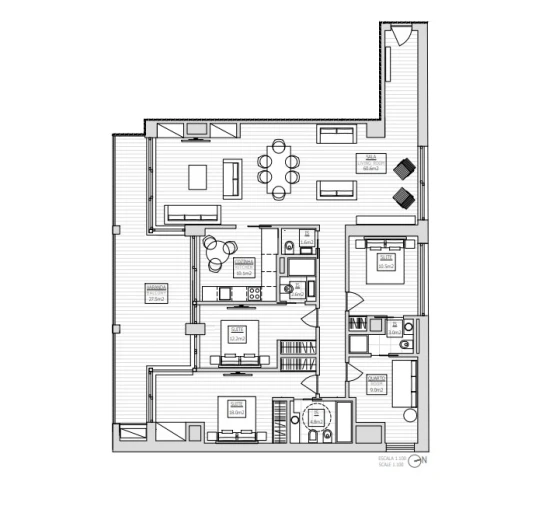Apartamento T4 para Venda em São Martinho Planta 1
