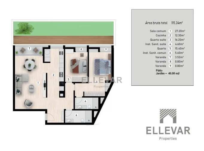 Apartamento T2 para Venda em Caniço Foto 6