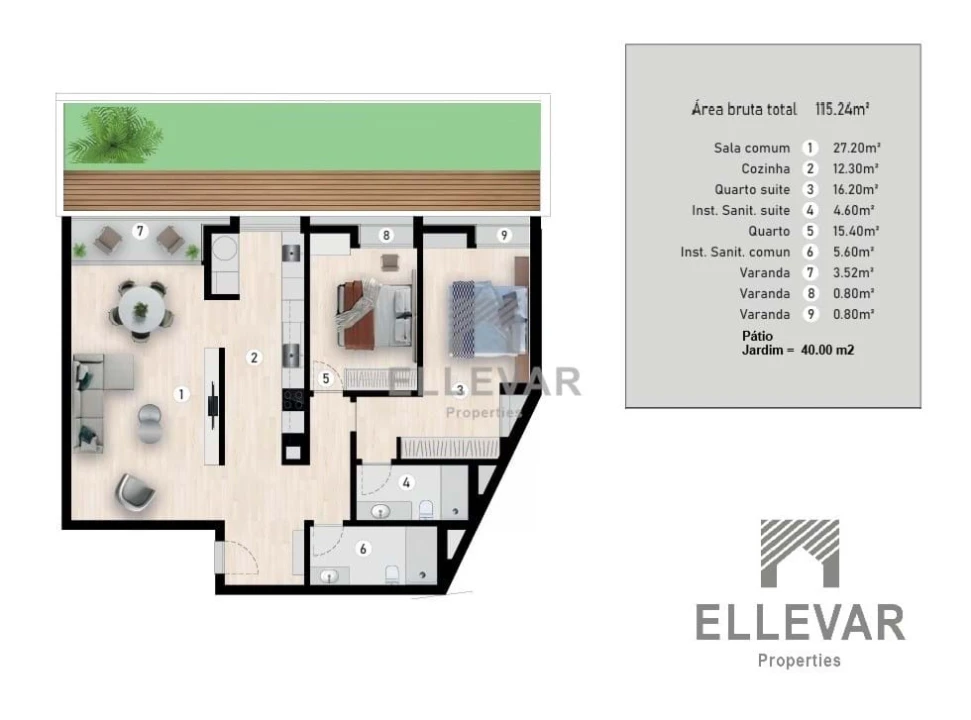 Apartamento T2 para Venda em Caniço Foto 6