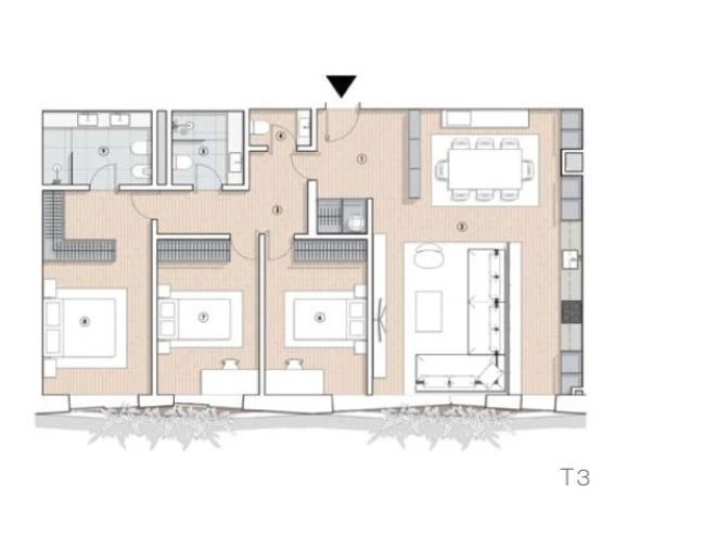 Apartamento T3 para Venda em Paranhos Planta 1
