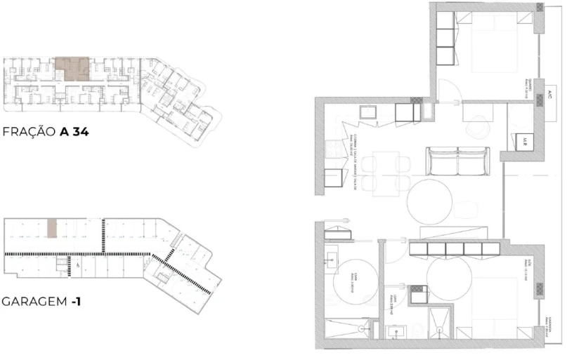 Apartamento T2 para Venda em Oliveira do Douro Planta 1