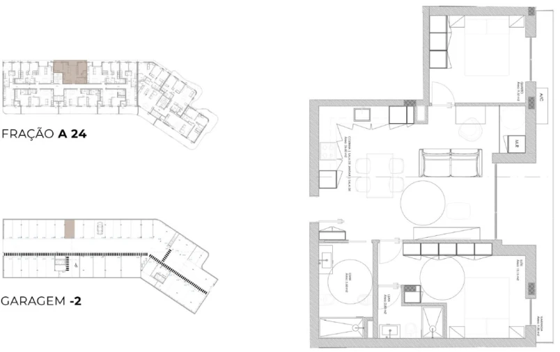 Apartamento T2 para Venda em Oliveira do Douro Planta 1