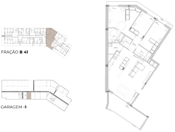 Apartamento T3 para Venda em Oliveira do Douro Planta 1