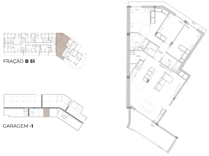 Apartamento T3 para Venda em Oliveira do Douro Planta 1