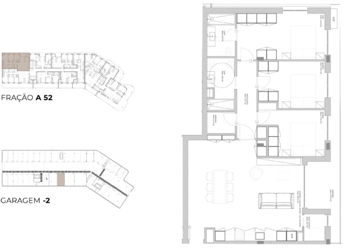 Apartamento T3 para Venda em Oliveira do Douro Planta 1