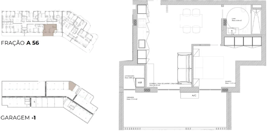 Apartamento T1 para Venda em Oliveira do Douro Planta 1