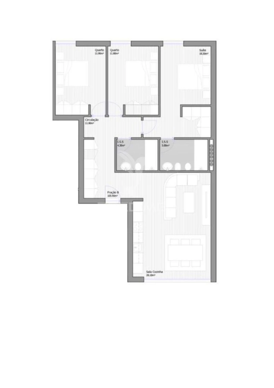 Apartamento T3 para Venda em São João Baptista Foto 14