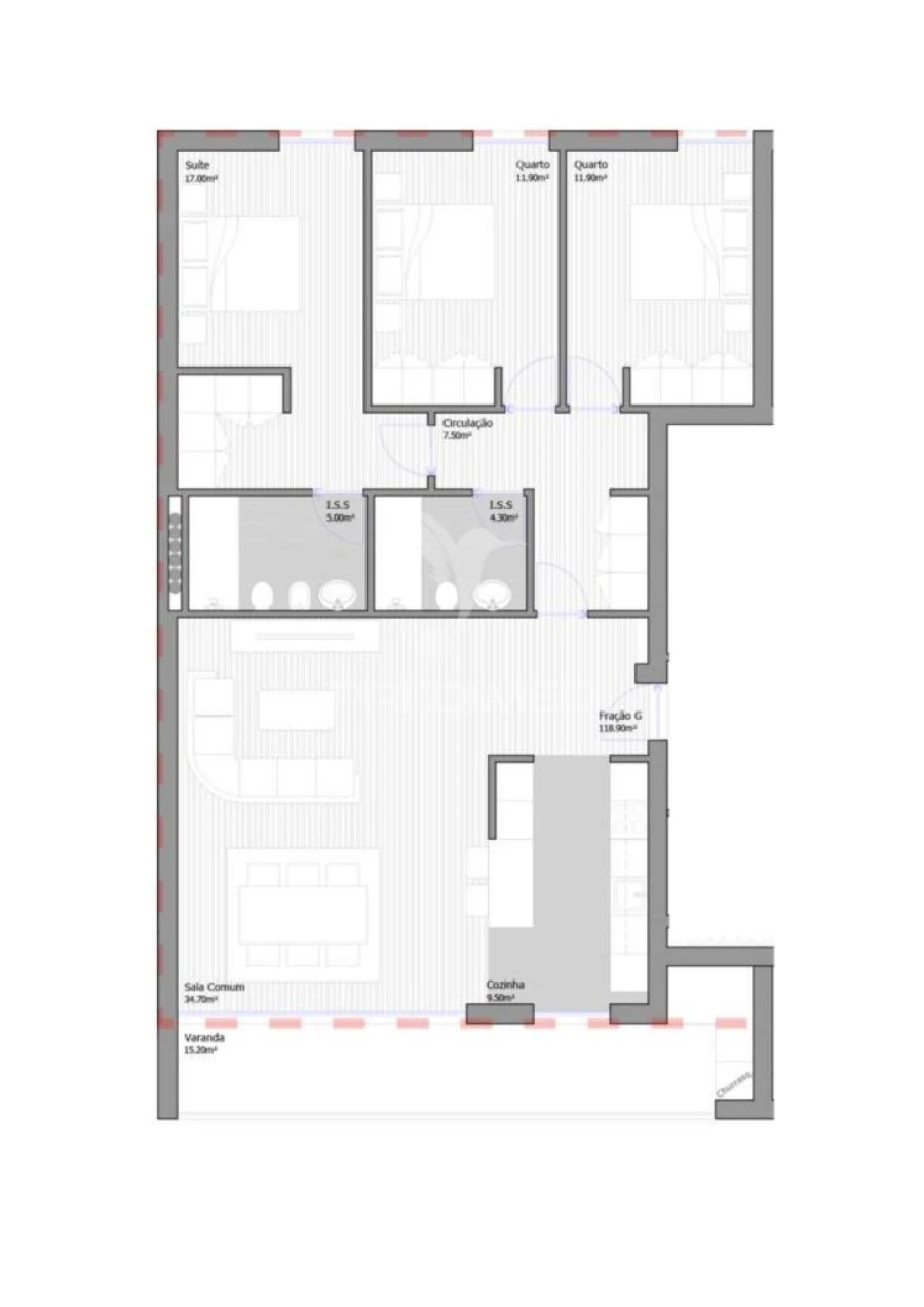 Apartamento T3 para Venda em São João Baptista Foto 14