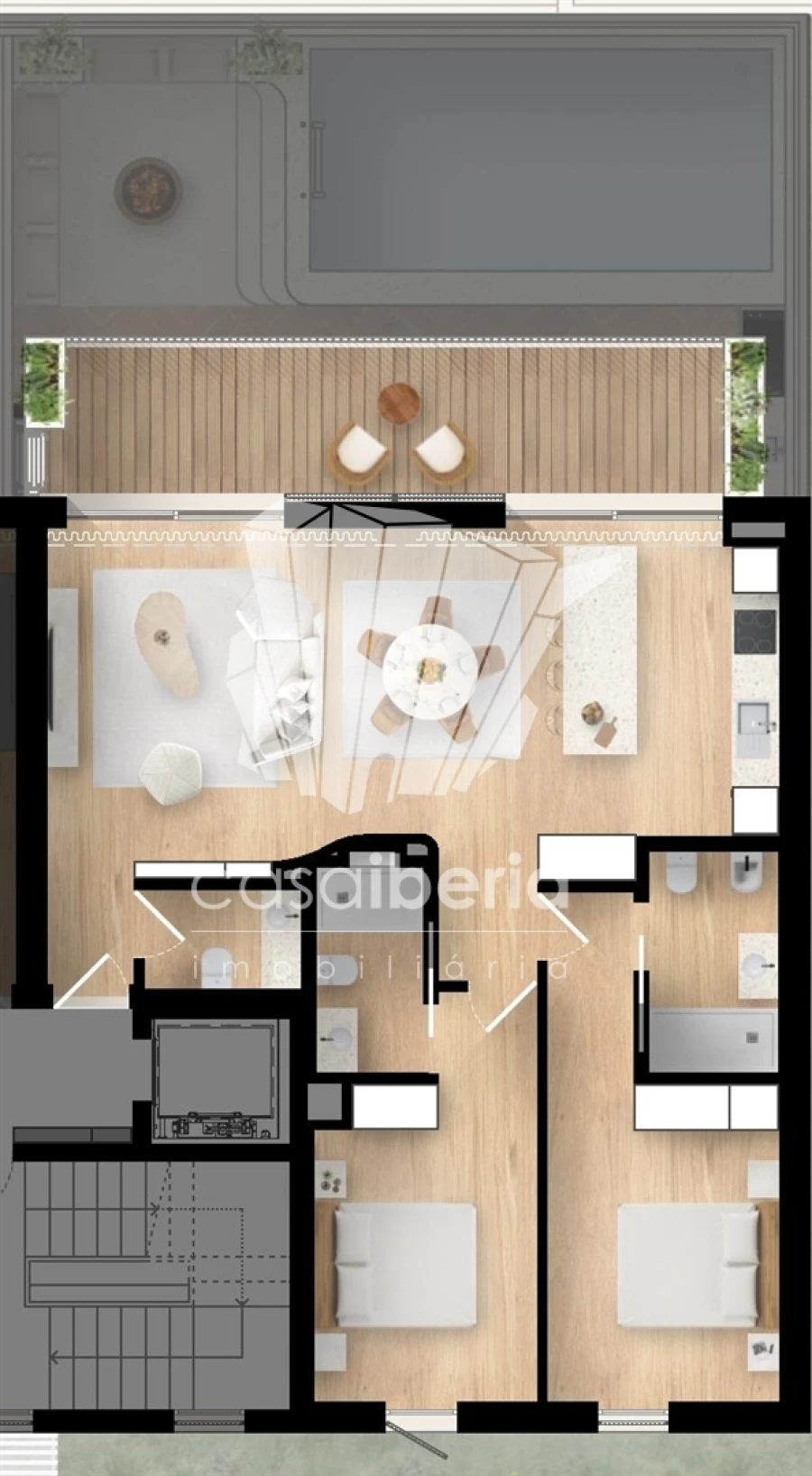 Apartamento T2 para Venda em Moncarapacho e Fuseta Planta 3
